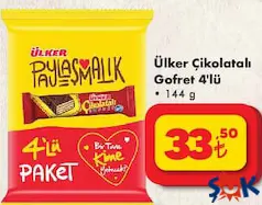 ÜLKER ÇİKOLATALI GOFRET 4'LÜ